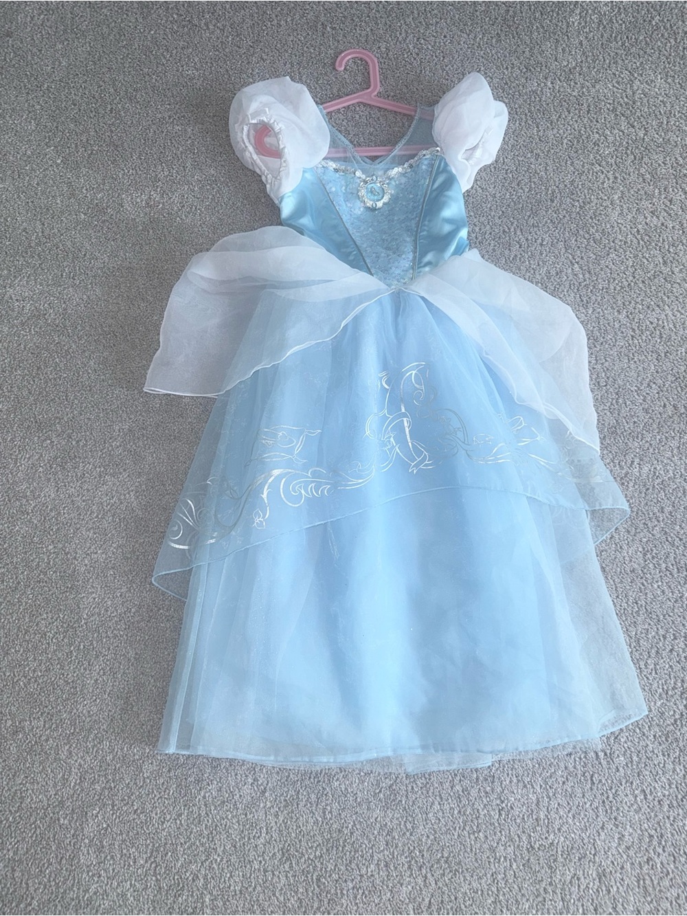 Disney Light Blue Cinderella Princess Dress with White Accents